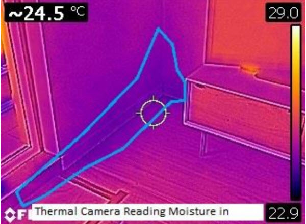 Reading of a thermal camera