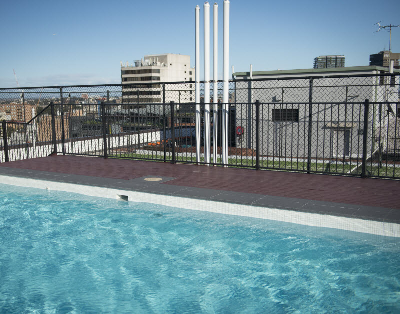 Pool installed on roof top