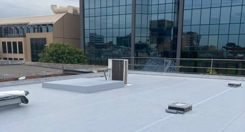 View of a flat roof